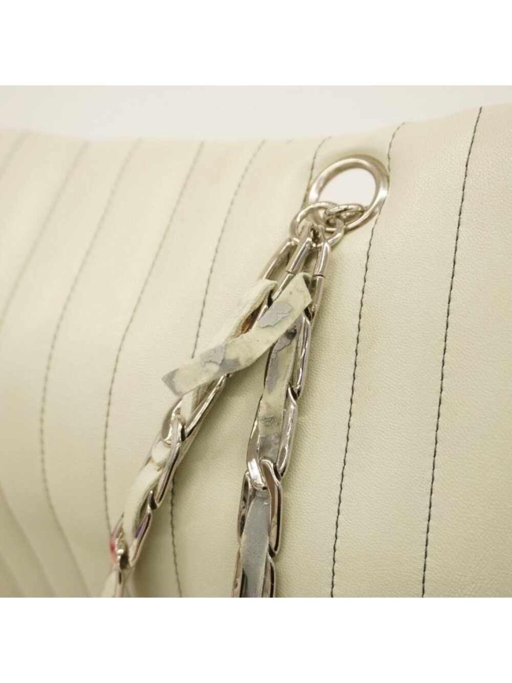 Chanel Chain Tote New Mademoiselle Lambskin Pale Green Silver - Picture 6 of 10